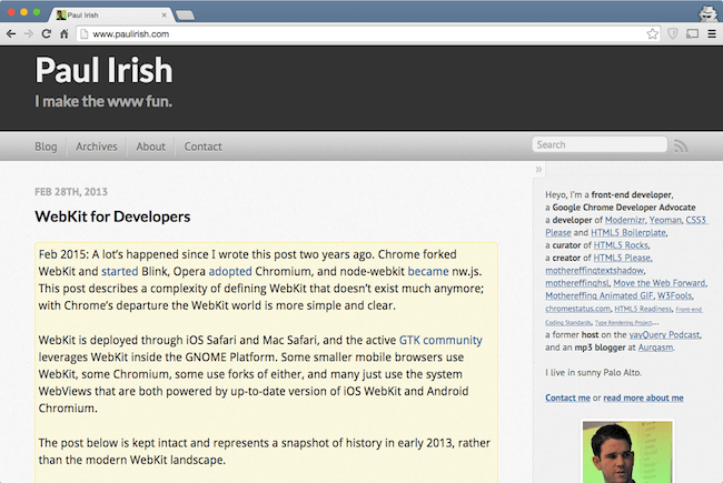 paul irish blog web development blog for developers